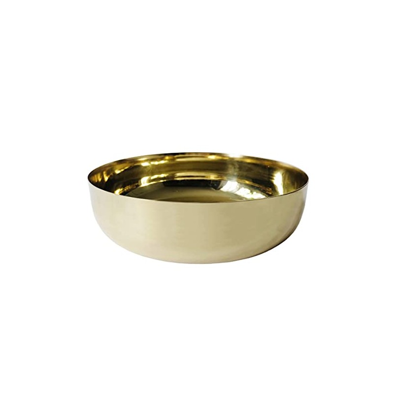Godinger Salad Bowl Centerpiece Food Serveware with Flaired Edge Gold