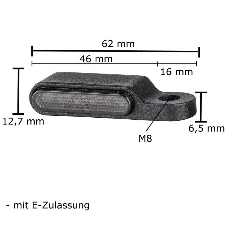 ToXx Motorcycle LED Mini Indicator Custom Short for Handlebar Fitting