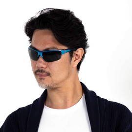 VITENZI Gafas de sol bifocales envueltas alrededor de los lectores deportivos para leer bajo el sol de Roma en azul 3.00