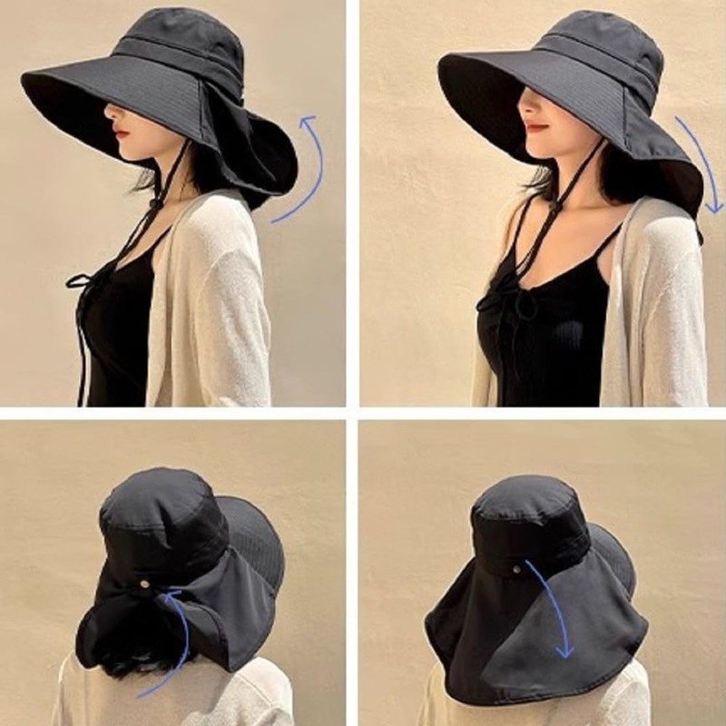 Celvish Women's UV Protection Hat, Wide Brim Hat, Chin Strap,