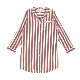 STARS ABOVE, STRIPPED PERFECTLY COZY FLANNEL PLAID NIGHTGOWN, SIZE M, RED