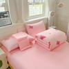 Dearller Twin Pink Comforter Set for Girls 5 Pieces Tufted