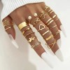 Anillos Ajustable Sortija Set De 46 Pz Dorados Mujer Joyerí