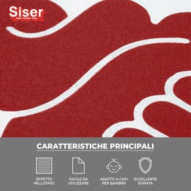 Siser Stripflock PRO Red, 30 cm x 0.5 m, Thermal Transfer Medium with Velvety Flock Surface for Customising Fabrics, Clothing and Accessories, Craft Items, Easy to Cut