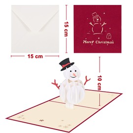 Christmas Cards 3D Christmas Cards with Envelope Set Nostalgia Pop Up Card Christmas Funny Postcards Christmas Snowman Card for Friends Children Family