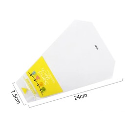 100 Pcs Triangle Sandwich OPP Packaging Bags, Easy Tear Design, Packaging Bags for Triangular Cakes, Triangular Bread, Cute Printing, 3 Patterns Available (Yellow)