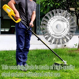 Unbreakable Steel Wire Trimmer Head, 6 Inch Universal Steel Wire Grass Trimmer Head, Weed Remover Tool String Trimmer Replacement Head for Electric Cordless String Trimmers Lawn Mower Tray