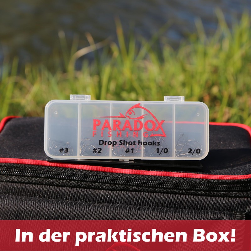 Paradox Fishing Dropshot Haken 50 Stück I je 10x Set