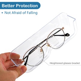 4Pcs Wall Mounted Glasses Case, Sunglass Organizer Wall,Eyeglass Holder, Transparent Plastic Sunglasses Organizer Storage Case,Sunglass Holder for Wall Bedroom and Wardrobe Display Stand(transparent)