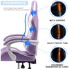 Purple Gamer Chair High Back Ergonomic Adjustable,Racing Style PU Leather