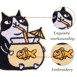 Patch Iron Patch, Stylish, Adult, Cats, Cute, Girls, Boys, Military Topgun, Patch, App Care, Jacket, Parka, Jeans, Individuality, Unique, Clothing, Arrangement, Handmade, Patch Repair