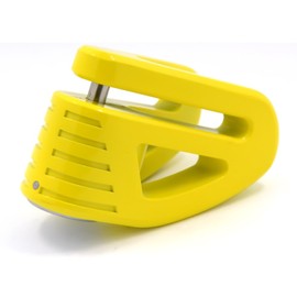 Acekit Veison Bicycle and Motorcycle Brake Disc Lock Heavy Duty Strengthen Body Sawing Resistant with Four Ribs 6mm Harden Lock Pin with Remind Cable-Yellow