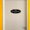 Oval No Soliciting Sign (Dark Brown) Small