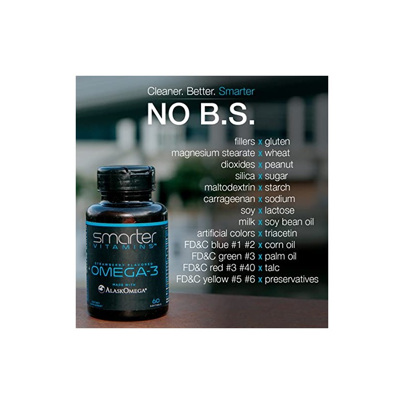 Smartervitamins Aceite de Pescado Omega 3 Smarter (Paquete de 5)