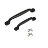 Qrity 2Units Black Aluminum Cabinet Door Drawer Handles Knobs Pull