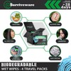 Surviveware Biodegradable Wipes Men or Women - Shower Wet Wipes