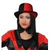 KarnevalsTeufel Hat Two-Tone Black/White/Black/Red Size Approx. 58 cm Hat Headgear