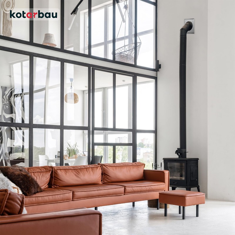 KOTARBAU® Stove Pipe Rosette Diameter 110 mm Galvanised Chimney Rose