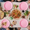 PYAILI Party Paper Plates, 50-Pack Disposable Light Pink Plates, 18