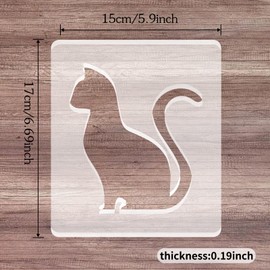 Betagt Cat Acrylic Router Templates, Router Templates for Woodworking, 5mm Thick Router Inlay Template, Router Jig Woodworking Craft Tracing Guide Tool
