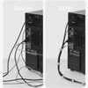 TENOC Silicone Cable Ties 10 Pcs Grey Reusable Cable Holder