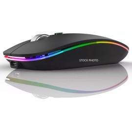 Uiosmuph LED Wireless Mouse, Uiosmuph G12 Slim Rechargeable Wireless Silent Mouse, 2.4G
