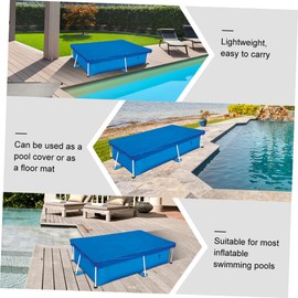 BESPORTBLE Rainproof Pool Cover Foldable Tarp Protector for Inflatable Pools Reduces Evaporation Compatible with Easy to Install and Store