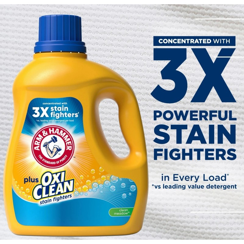 ARM & HAMMER Plus OxiClean Liquid Laundry Detergent, 77 loads,