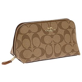 COACH Signature F53385 IMBDX Khaki x Saddle Pouch, Khaki