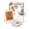 Indoor & Outdoor Hygrometer Thermometer with Orange Backlight LCD Display