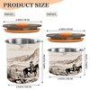 WELLDAY Coffee Canister Western Cowboy Theme Airtight Stainless Steel Coffee
