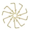 Biaungdo 100 Pack 3/4" L Hooks, Gold Screw in Hooks