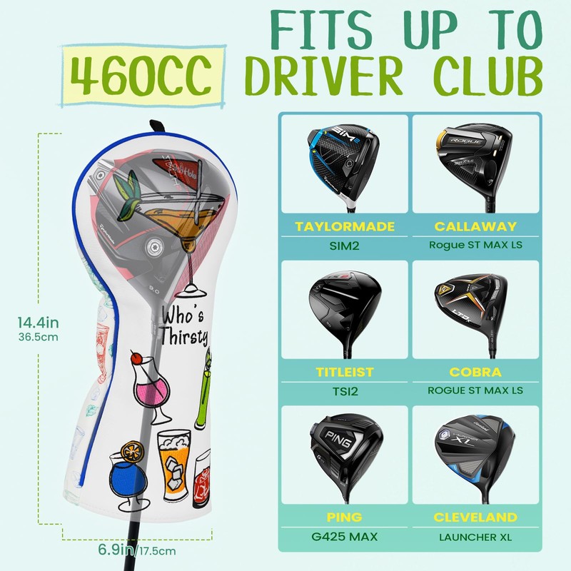 Golf Club Head covers for Driver 460CC DR #1 Elastic