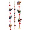 Door Hanging Decorative Seven Hand Painted Elephant Stringed Together with