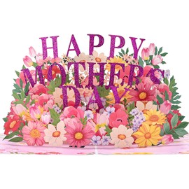 Yeomant 3D Mothers Day Card, Happy Mother's Day Pop Up Cards, Mother's Day Card with Envelope And Message Note, Recycled and Eco-Friendly