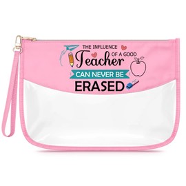 Sfodiary Teacher Appreciation Gifts Makeup Bag Christmas Retirement Gift for Women Cosmetic Bag Teacher's Day Birthday Thank You Present for Teacher Assistant Zipper Travel Pouch
