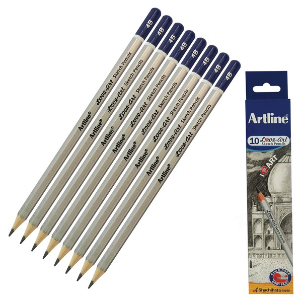 artline 10 x 4B Graded Artist Professional Pencils Write Draw