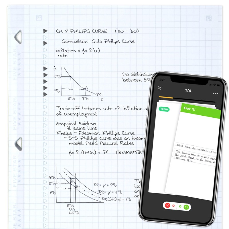 Five Star Loose Leaf Paper + Study App, Graph Ruled