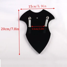 HHUXIUE Sword Holder Wall mounted sword rack Axe Holder Sword Hangers for Wall Sword Holder Display Axe Vertical Display and Decoration (Black 1 set)