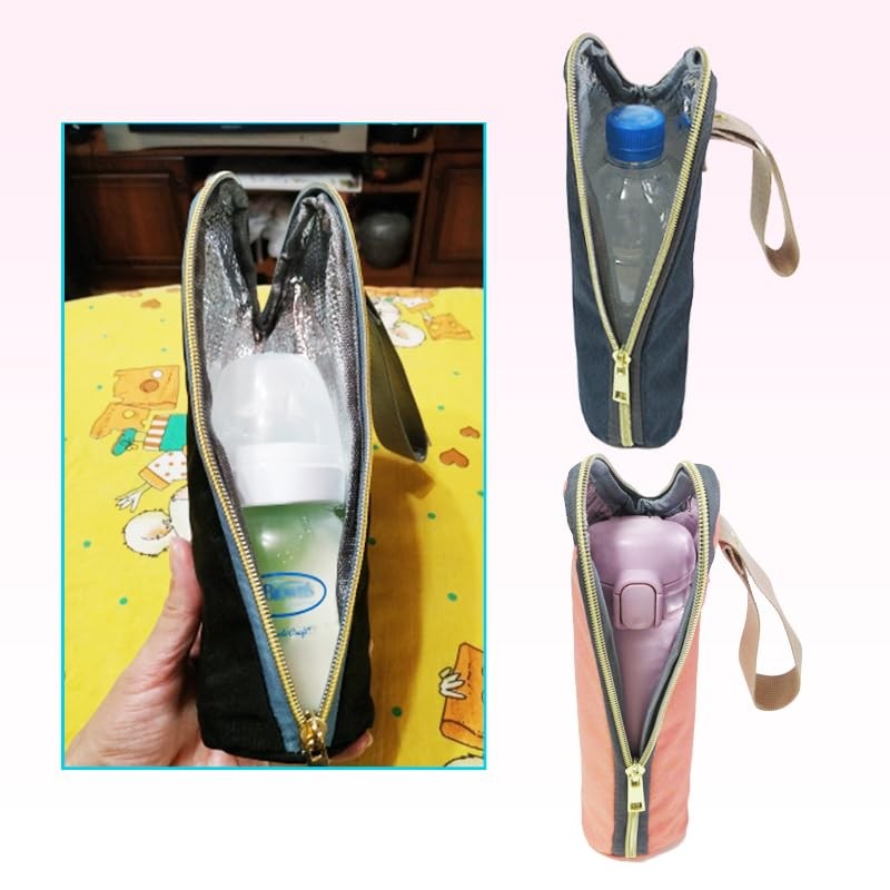 Panda Family Baby Bottle Case, For Going Out, For Traveling,