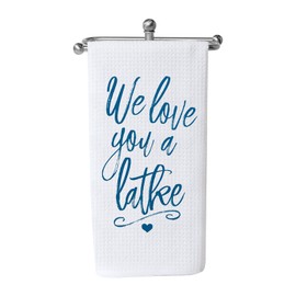 WCGXKO Hanukkah We Love You a Latke Hanukkah Housewarming Gift Kitchen Towel Dish Towel (We Love You a Latke CA)