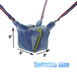 neolun Small Animal Noctilucent Hammock for Cage Hanging Ferret Bed Ferret Cage Accessories Adjustable Straps - Perfect Small Pet Bed or Hanging Hammock Bed Great Guinea Pig Bed(Blue)