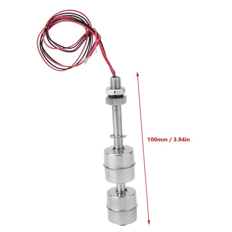 Float Switch, DC 0~110 V Stainless Steel Double Ball Float