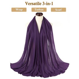 Nonbongoy Head Wraps for Black Women Stretch Turban African Headwraps Scarf Soft Hijab Hair Wraps Jersey Head Scarf for Locs Braids