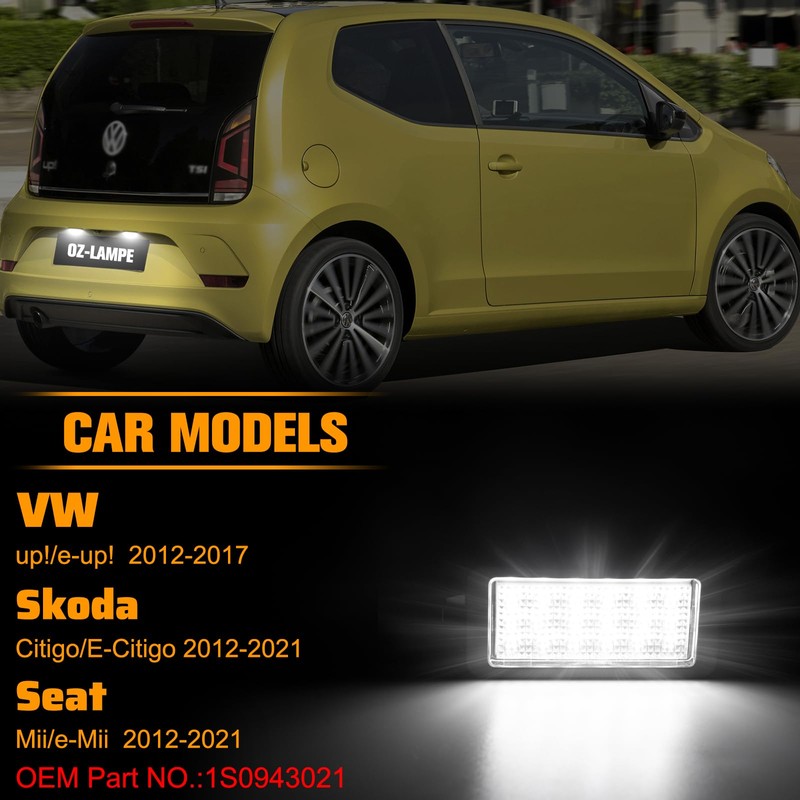OZ-LAMPE Number Plate Light for VW Up E-up Skoda Citigo