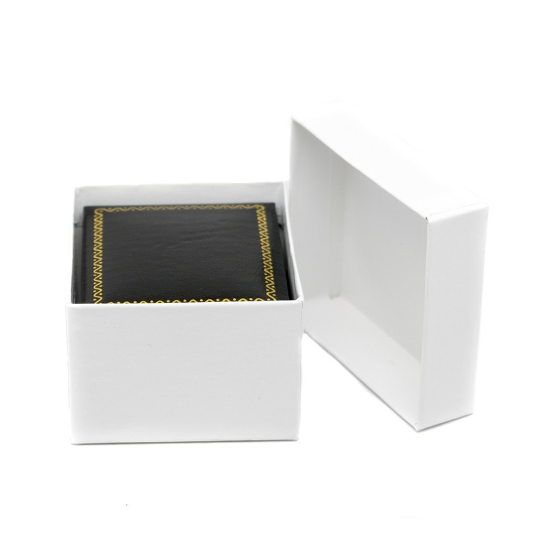 Novel Box Black Jewelry Box for Earrings 2.1x1.9x1.25 Inches -