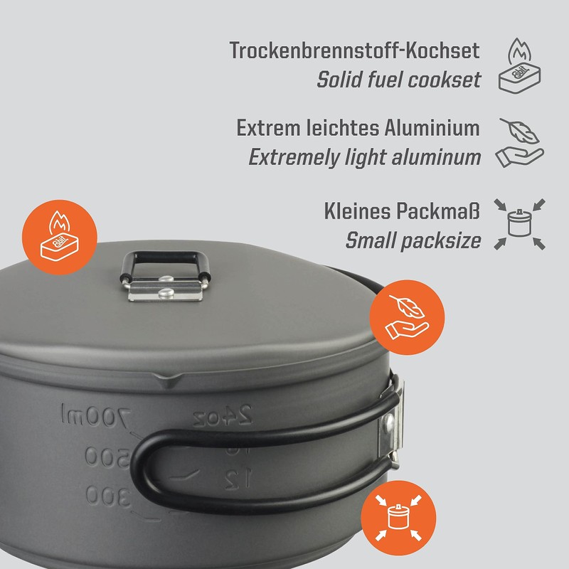 Esbit ESCS1000HA Cooking Set 33.8 fl oz (1,000 ml)