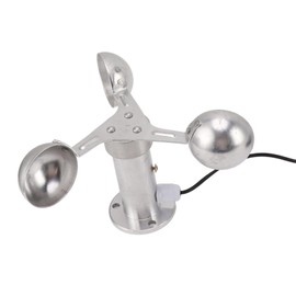 3 Cups Wind Speed Sensor, High Accuracy Weather Station Anemometer for Power Plants, Meteorological Stations, with Sturdy Aluminum Alloy Construction, Easy Installation and