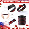 Wavwavw 60 Pcs Bulk Veterans Bracelets Gift Patriotic Party Favors