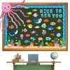 JUNEBRUSHS 104 Pcs Ocean Theme Bulletin Board Decorations, DIY Sea